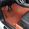 Car Floor Mats Custom for tesla model 3/y/x/s PU Leather Car Carpet 2layer Set 3D Auto Liners white New Auto Foot Pad Protector