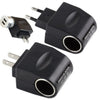 AC Adapter With Car Sockets - Portable Electronic Devices - EU and UK Plugs - autocarnow