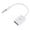 1PC Auto Car Interior Accessories 3.5mm Male AUX Audio Plug Jack To USB 2.0 Female Converter Adapter MP3 Car Cable Universal