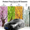 Clear Car Covers Waterproof Transparent Car Clothing Dustproof Full Exterior Covers Smooth Indoor & Outdoor Car Guard Thicken PE