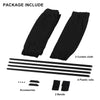 2pcs 50cm Car Sun Shade Side Window Curtain Auto Foldable Uv Protection Accessories Black Pure Cloth Auto Accessories