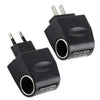 AC Adapter With Car Sockets - Portable Electronic Devices - EU and UK Plugs - autocarnow